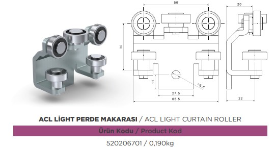 KAYAR CATI PERDE MAKARASI ACL 520-206-701